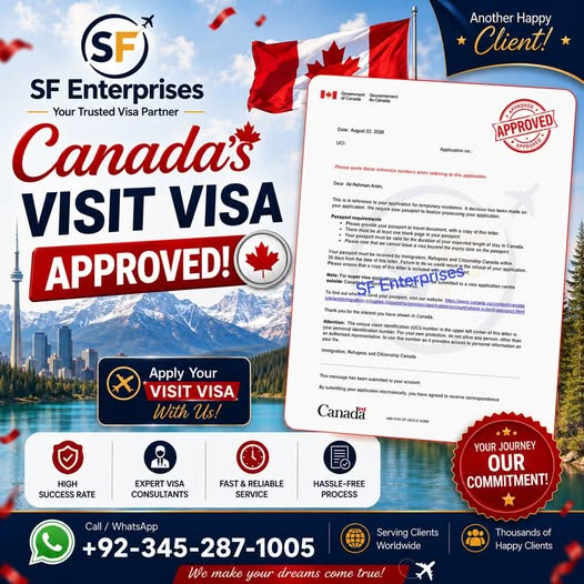 Canada visit visa approved